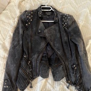 SX Man Studded Leather Jacket, size small, never worn